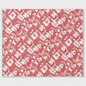 Retro Red of een kleurentelevisie Cadeaupapier (Vlak)