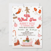 Retro Red Oh Wat een leuke kerst 1e verjaardag Kaart (Voorkant)