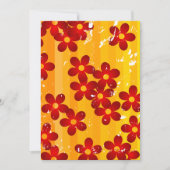 Retro Red Oranje Floral Kaart (Voorkant)