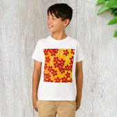 Retro Red Oranje Floral T-shirt