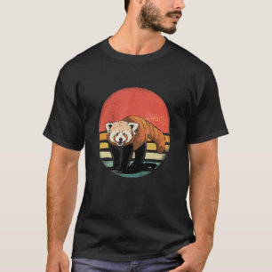 Retro  Red Panda Wild Animal Wildlife Mamm T-shirt