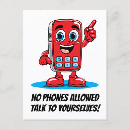 Retro Red Phone Ban Illustratie Briefkaart