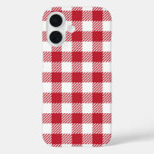 Retro Red Picnic Check Farmhouse Design Case-Mate iPhone Case (Achterkant)