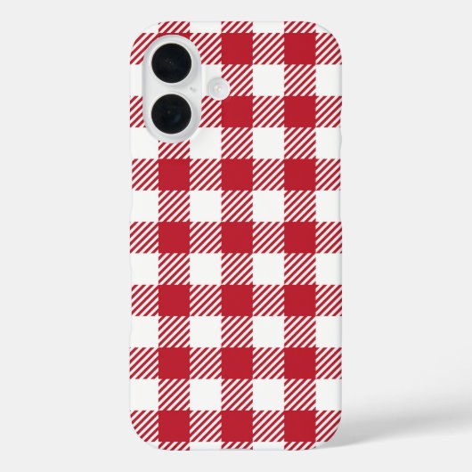 Retro Red Picnic Check Farmhouse Design Case-Mate iPhone Case (Achterkant)