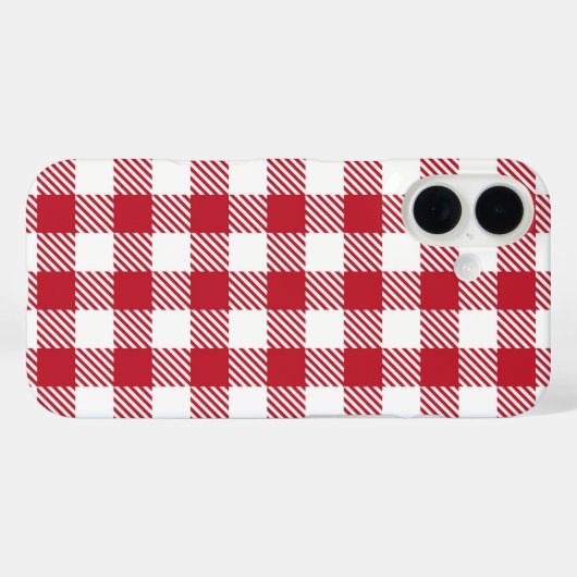 Retro Red Picnic Check Farmhouse Design Case-Mate iPhone Case (Achterkant (horizontaal))