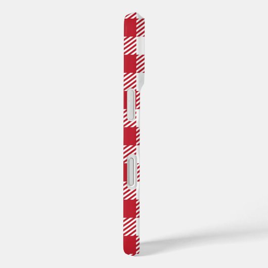 Retro Red Picnic Check Farmhouse Design Case-Mate iPhone Case (Achterkant / Rechts)