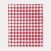 Retro Red Picnic Check Farmhouse Design Fleece Deken (Voorkant)