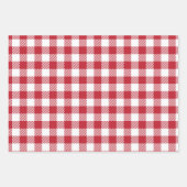 Retro Red Picnic Check Farmhouse Design Inpakpapier Vel (Voorkant 3)
