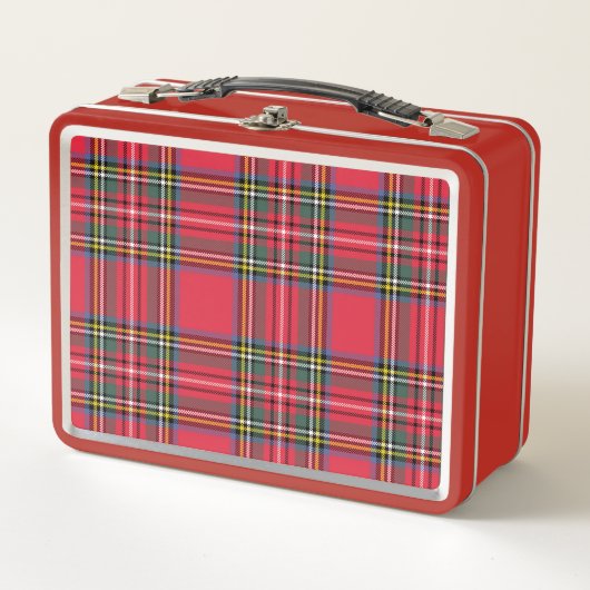 Retro Red Plaid Lunch Box (Voorkant)