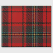 Retro Red Plaid Whimsical Christmas  Cadeaupapier (Vlak)