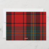 Retro Red Plaid Whimsical Christmas Feestdagenkaart (Achterkant)
