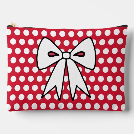 Retro Red Polka Dot Cosmetics Bag Gift Etui (Voorkant)