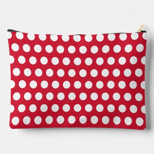 Retro Red Polka Dot Cosmetics Bag Gift Etui (Achterkant)