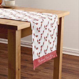 Retro Red Polka Dot High Hiel Patroon Korte Tafelloper