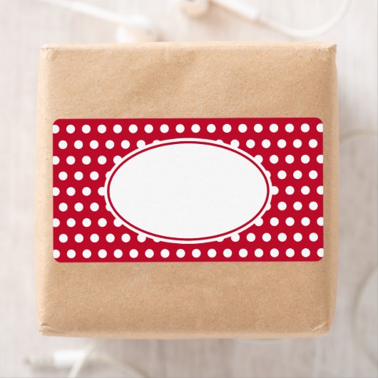 Retro Red Polka Dot Labels (Insitu)
