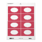 Retro Red Polka Dot Labels (Full Sheet)
