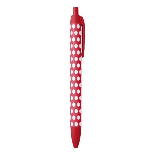 Retro Red Polka Dot School Kantoor schrijven Pen G (Achterkant (Verticaal))