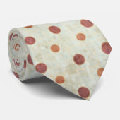 Retro Red Polka Dot Stropdas (Opgerold)