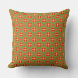 Retro Red Poppies en Polka Dots Pillow of Cushion Kussen