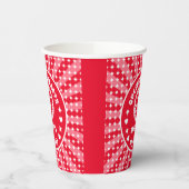 Retro Red Queen of Hearts Birthday Papieren Bekers (Links)