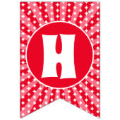 Retro Red Queen of Hearts Birthday Vlaggetjes (Tweede vlag)