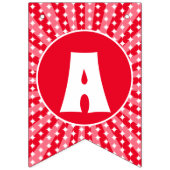 Retro Red Queen of Hearts Birthday Vlaggetjes (Derde vlag)