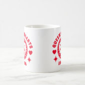 Retro Red Queen of Hearts Kids Verjaardag Mok (Center)