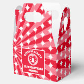 Retro Red Queen of Hearts verjaardagsfeestje Bedankdoosjes (Geopend)