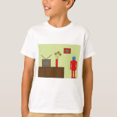 Retro Red Robot T-shirt (Voorkant)