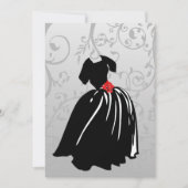 Retro Red Rose Debutante Ball Uitnodiging (Voorkant)