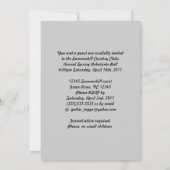 Retro Red Rose Debutante Ball Uitnodiging (Achterkant)