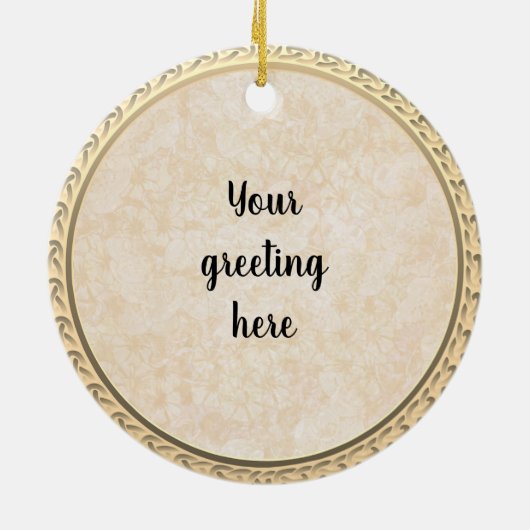  Retro Red Rose keramisch Ornament (Achterkant)