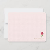 Retro Red Rose Originele Collage Art MidCentury Notitiekaartje (Achterkant)