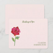 Retro Red Rose Originele Collage Art MidCentury Notitiekaartje (Voorkant / Achterkant)