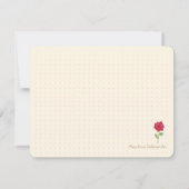 Retro Red Rose Originele Collage Art MidCentury Notitiekaartje (Achterkant)