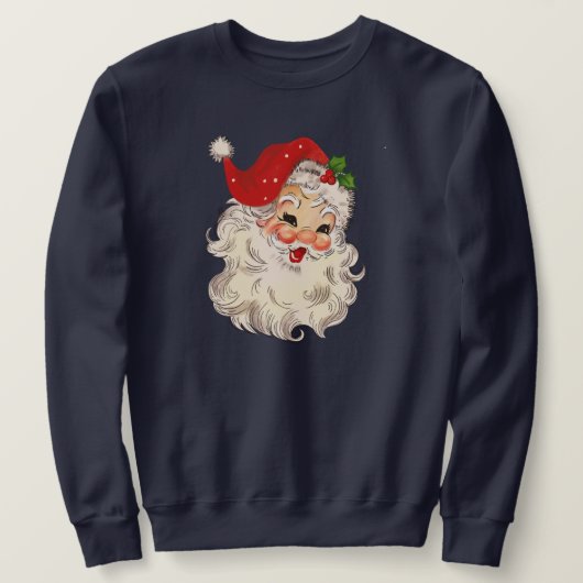  Retro Red Santa Unisex Sweatshirt (Design voorkant)