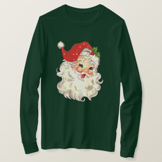  Retro Red Santa Unisex T-Shirt (Design voorkant)