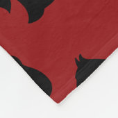 Retro Red Scottish Terrier Fleece Blanket (Hoek)