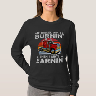Retro Red Semi Truck Sunset – Big Rig Diesel Truck T-shirt