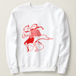 Retro Red Skating Couple Trui