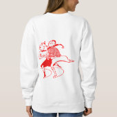 Retro Red Skating Couple Trui (Achterkant)