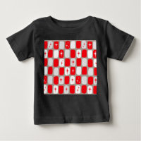 Retro Red Starbursts Baby T-Shirt