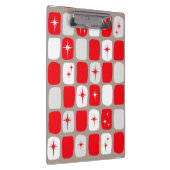Retro Red Starbursts Clipboard Klembord (Rechts)