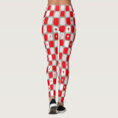 Retro Red Starbursts Leggings (Achterkant)