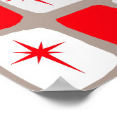 Retro Red Starbursts Poster (Hoek)