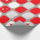 Retro Red Starbursts Verpakking papier (grote afdr (Hoek)
