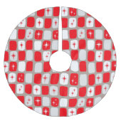 Retro Red Starburts Kerstboom Rok (Voorkant)