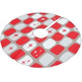 Retro Red Starburts kerstboomrok Kerstboom Rok (Gekanteld)