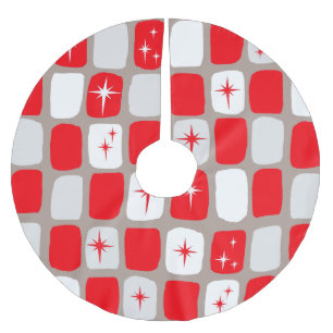 Retro Red Starburts kerstboomrok Kerstboom Rok