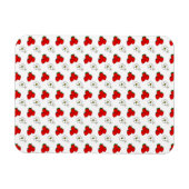 Retro Red Strawberry en ventilatorpatroon Magneet (Horizontaal)